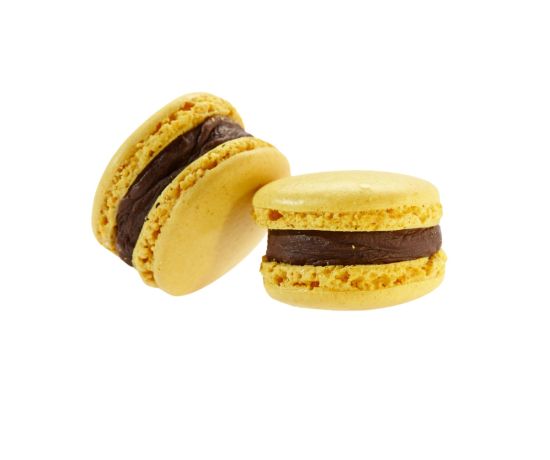 Macaron Curcuma e Cioccolato Fondente