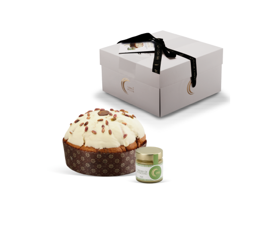 Panettone pistacchio con crema spalmabile