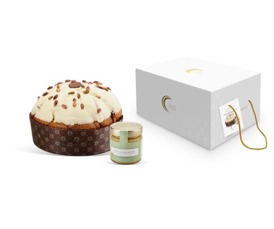 Panettone pistacchio con crema spalmabile